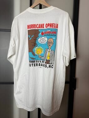 Jensen Activewear Vintage Tshirt Outerbanks Hurricane Ophelia Size XL